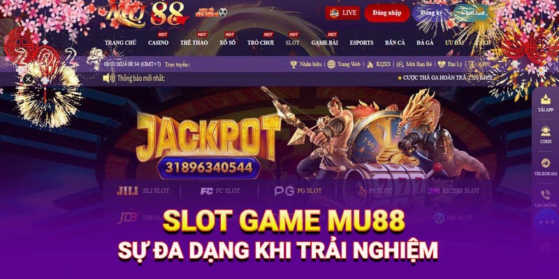 Mu88 cung cấp nhiều slot game hấp dẫn với nhiều giải thưởng lên đến hàng tỷ đồng